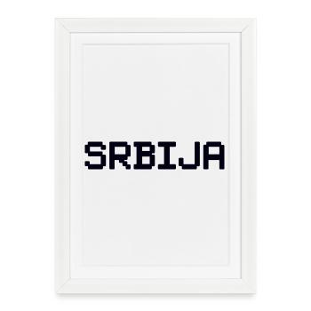 Serbie Serbien - Affiche encadrée (27 × 37 cm) - blanc - Devant