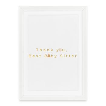 Thank you - Best Baby Sitter - Framed poster (27 × 37 cm) - white - Front