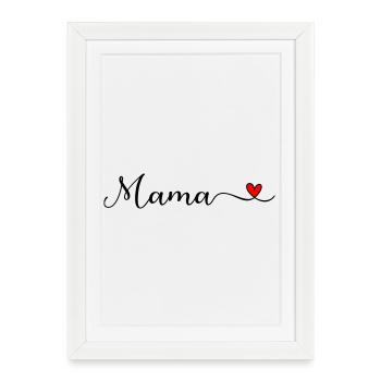 Maman - Affiche encadrée (27 × 37 cm) - blanc - Devant