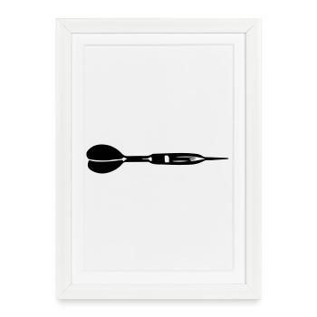 Icône de fléchettes - Affiche encadrée (27 × 37 cm) - blanc - Devant
