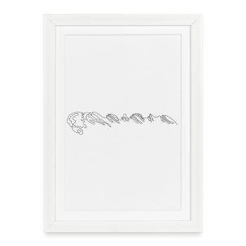 V75504-Churfirsten3D-Large - Affiche encadrée (27 × 37 cm) - blanc - Devant