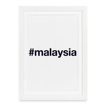 Malaysia Hashtag - Framed poster (27 × 37 cm) - white - Front