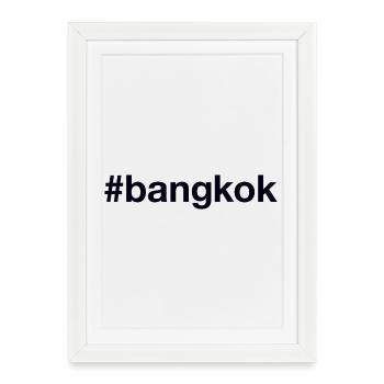 Bangkok Thailand Hashtag - Framed poster (27 × 37 cm) - white - Front