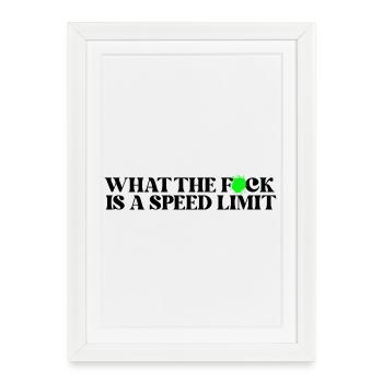 Auto - Gerahmtes Poster (27 × 37 cm) - Weiß - Vorne
