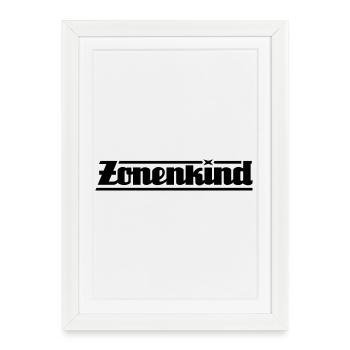 Zonenkind Schriftzug (Farbe änderbar) - Gerahmtes Poster (27 × 37 cm) - Weiß - Vorne
