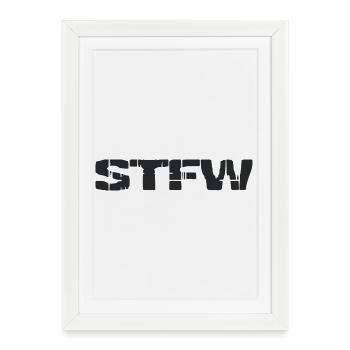 STFW - Search the fucking web - Gerahmtes Poster (27 × 37 cm) - Weiß - Vorne