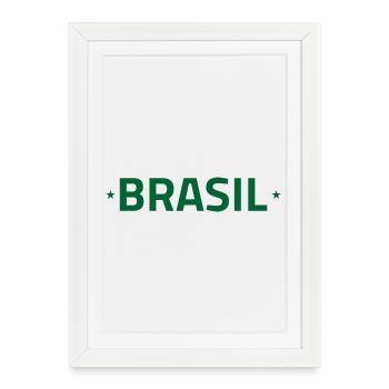 Brésil - Affiche encadrée (27 × 37 cm) - blanc - Devant