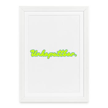 Unkaputtbar / Lustiges T-Shirt für jeden Tag - Affiche encadrée (27 × 37 cm) - blanc - Devant
