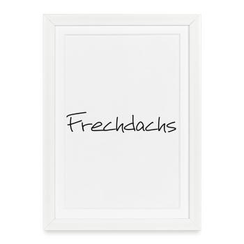 Frechdachs Kind Kleinkind frech Geschenk - Gerahmtes Poster (27 × 37 cm) - Weiß - Vorne
