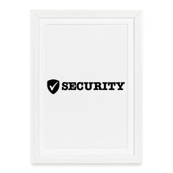 security - Framed poster (27 × 37 cm) - white - Front