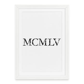 MCMLV né en 1955 année d'anniversaire romaine - Affiche encadrée (27 × 37 cm) - blanc - Devant