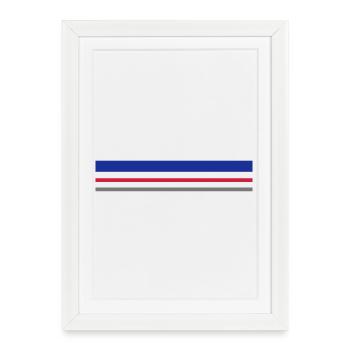 T shirt features blue red red gift - Framed poster (27 × 37 cm) - white - Front