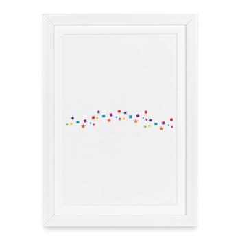 Star Confetti Colorful Party Carnival Birthday - Framed poster (27 × 37 cm) - white - Front
