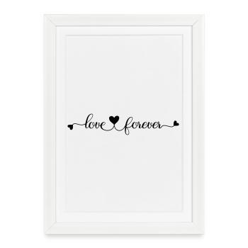 Love Forever - Affiche encadrée (27 × 37 cm) - blanc - Devant