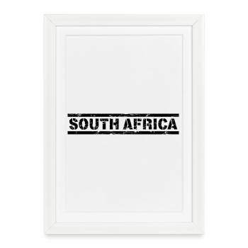 Afrique du Sud - Affiche encadrée (27 × 37 cm) - blanc - Devant