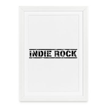 Rock indépendant - Affiche encadrée (27 × 37 cm) - blanc - Devant