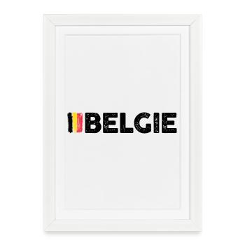 Veuillez télécharger le design - Affiche encadrée (27 × 37 cm) - blanc - Devant