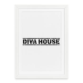 Maison de la diva - Affiche encadrée (27 × 37 cm) - blanc - Devant