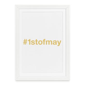 born on May 1st birthday birthday - Framed poster (27 × 37 cm) - white - Front