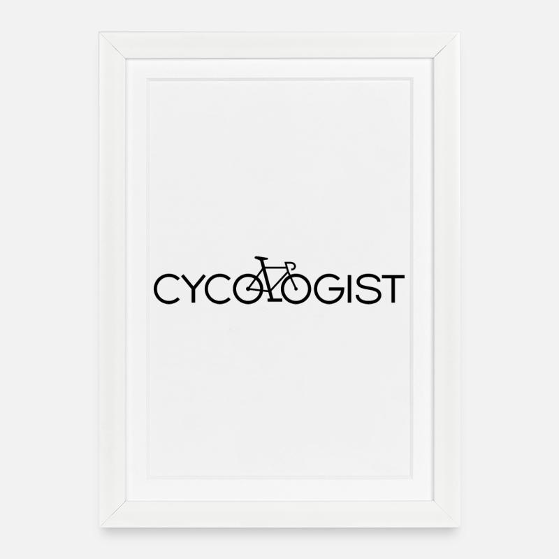 Cycologist - Framed poster (27 × 37 cm) - white