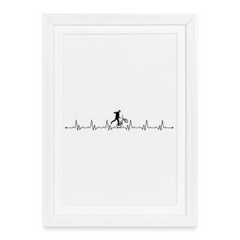 Heartbeat bicycle bmx freestyle - Framed poster (27 × 37 cm) - white - Front