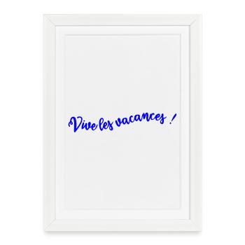 MAÎTRESSE. MAITRE. MERCI. MERCI MAÎTRESSE - Affiche encadrée (27 × 37 cm) - blanc - Devant