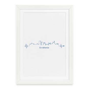 Marseille - En détente - Skyline - Affiche encadrée (27 × 37 cm) - blanc - Devant
