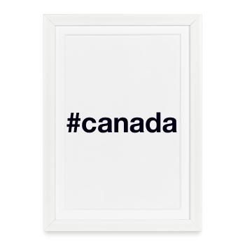 CANADA Hashtag - Affiche encadrée (27 × 37 cm) - blanc - Devant