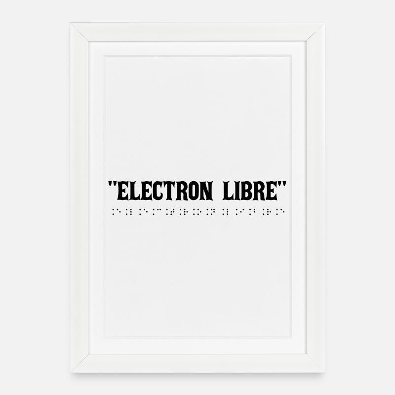Typographie électro rétro - Affiche encadrée (27 × 37 cm) - blanc