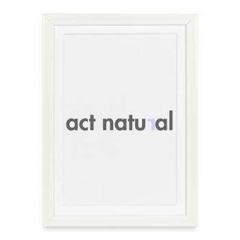 Motif de nature abstrait en vert et bleu - Affiche encadrée (27 × 37 cm) - blanc - Devant