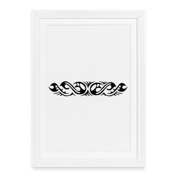Tribal 7 par Helfspawn - Affiche encadrée (27 × 37 cm) - blanc - Devant