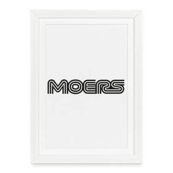 Moers Schirftzug - Affiche encadrée (27 × 37 cm) - blanc - Devant