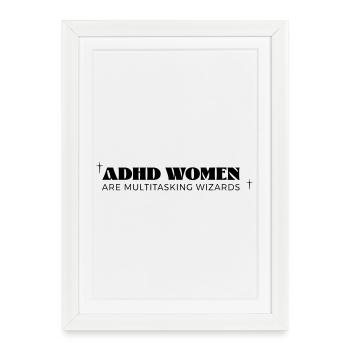 ADHD Women - Framed poster (27 × 37 cm) - white - Front