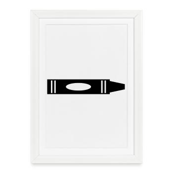 Crayon - Affiche encadrée (27 × 37 cm) - blanc - Devant