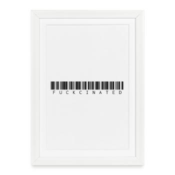 vacciné - Affiche encadrée (27 × 37 cm) - blanc - Devant