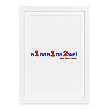 Eins Eins Zwei – Wir Sind Dabei - Feuerwehr - Gerahmtes Poster (27 × 37 cm) - Weiß - Vorne