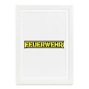 Fireworks Neon Lettering - Framed poster (27 × 37 cm) - white - Front