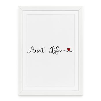 la vie de tante - Affiche encadrée (27 × 37 cm) - blanc - Devant