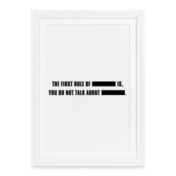 fightclub - Affiche encadrée (27 × 37 cm) - blanc - Devant