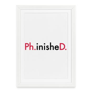 6061912 122114662 Doctorate - Framed poster (27 × 37 cm) - white - Front