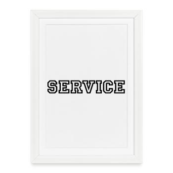 Service - Framed poster (27 × 37 cm) - white - Front