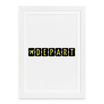 Départ - Affiche encadrée (27 × 37 cm) - blanc - Devant