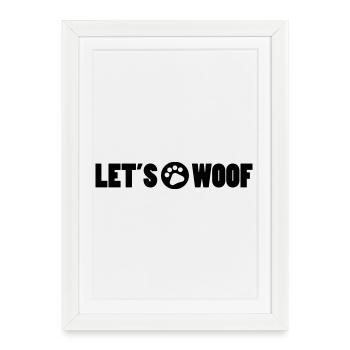 Woof - Framed poster (27 × 37 cm) - white - Front