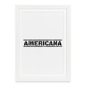 Americana - Affiche encadrée (27 × 37 cm) - blanc - Devant
