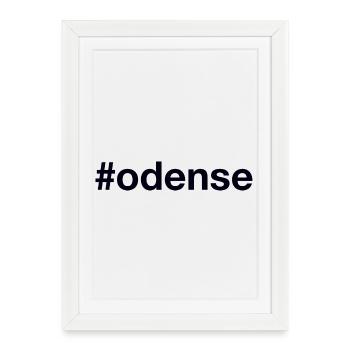 ODENSE Hashtag Denmark - Gerahmtes Poster (27 × 37 cm) - Weiß - Vorne