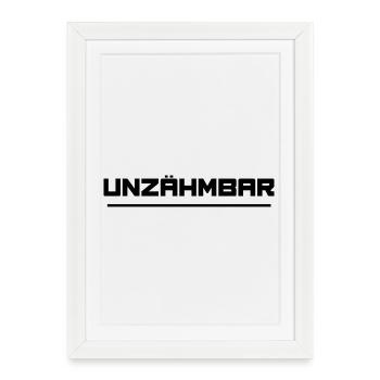 Indomptable - Affiche encadrée (27 × 37 cm) - blanc - Devant