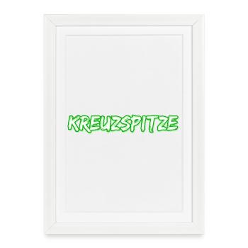 Kreuzspitze comme trekking - Affiche encadrée (27 × 37 cm) - blanc - Devant