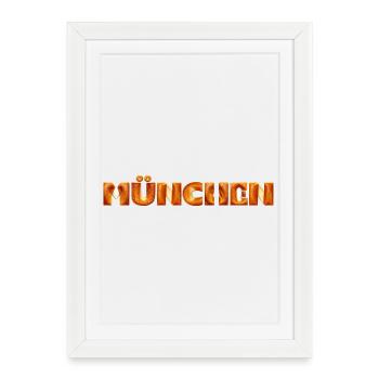 Munich - Framed poster (27 × 37 cm) - white - Front