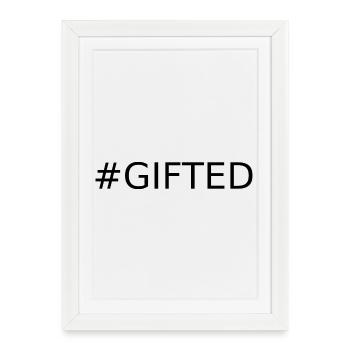 #GIFTED - Affiche encadrée (27 × 37 cm) - blanc - Devant