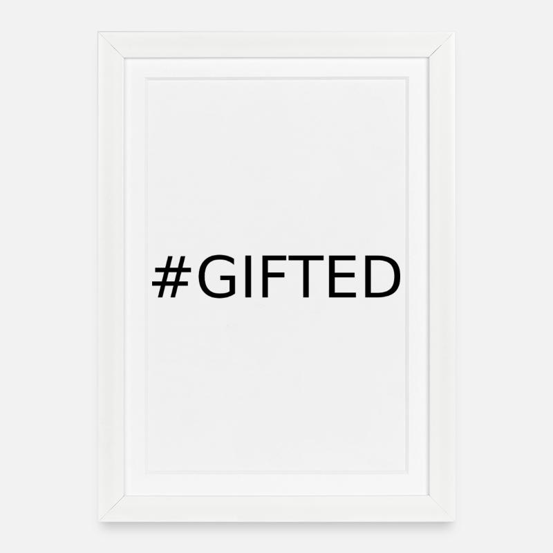 #GIFTED - Affiche encadrée (27 × 37 cm) - blanc